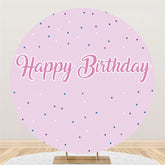 Einfach Rosa Thema Glücklich Geburtstag Runden Hintergrund Für Mädchen